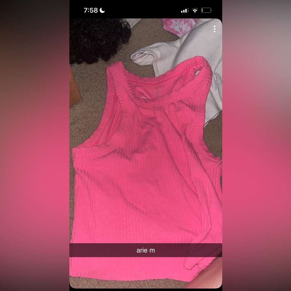 Women's Pink Sleeveless Top